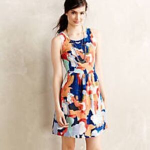 9H15 STCL (Anthropologie) Lantana Watercolor Dress